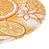 Vibrant Citrus Orange Slice Pattern カッティングボード (角)