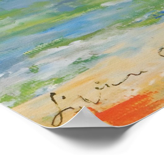 Vibrant Coastal Landscape ポスター (角)