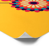 Vibrant color abstract owl design ポスター (角)