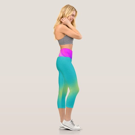 Vibrant Color Aesthetic Pattern カプリレギンス (右)