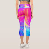 Vibrant Color Aesthetic Pattern カプリレギンス (裏面)