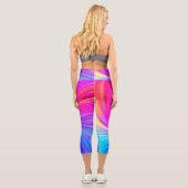 Vibrant Color Aesthetic Pattern カプリレギンス (裏面)