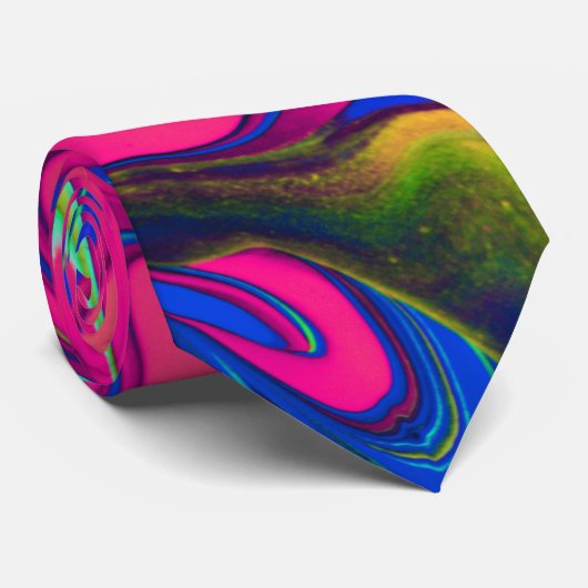 Vibrant Color Aesthetic Pattern ネクタイ (ロール)
