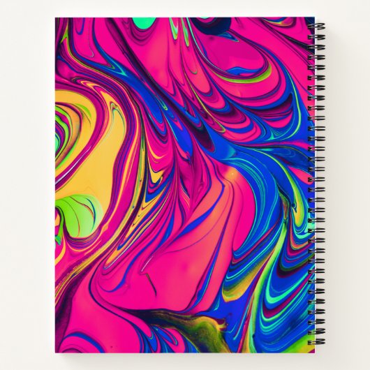 Vibrant Color Aesthetic Pattern ノートブック (裏面)