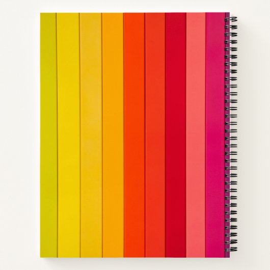 Vibrant Color Aesthetic Pattern ノートブック (裏面)