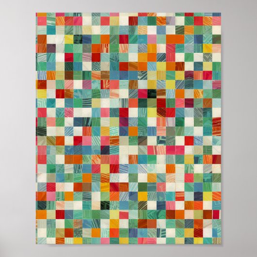 Vibrant Color Blocks: Color Theory Blend ポスター (正面)