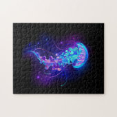 Vibrant Color Glowing Jellyfish ジグソーパズル (横)
