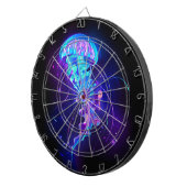 Vibrant Color Glowing Jellyfish ダーツボード (正面右)