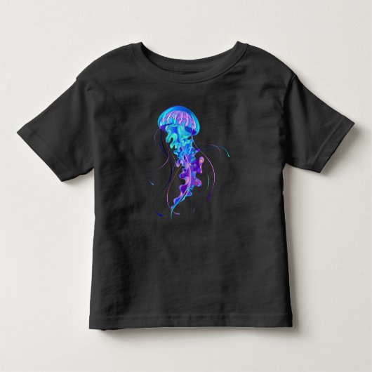 Vibrant Color Glowing Jellyfish トドラーTシャツ (正面)