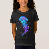 Vibrant Color Glowing Jellyfish Tシャツ (正面)