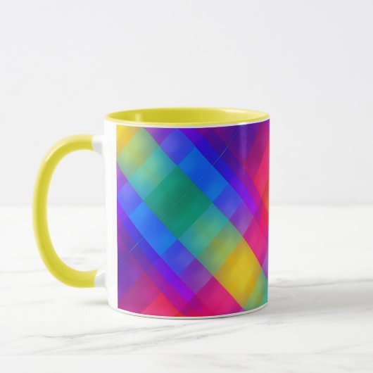 Vibrant Color Grid Mug マグカップ (左)