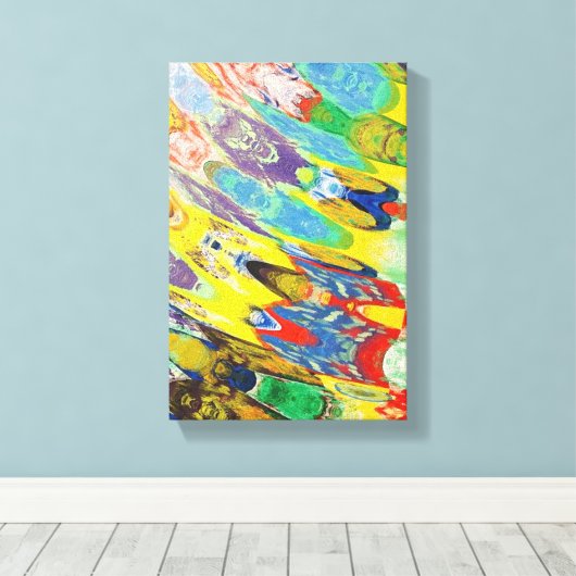 Vibrant Color Wave キャンバスプリント (インサイチュ (ウッドフロア))