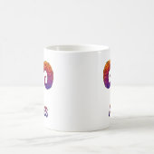 Vibrant Colorful Aries Zodiac Sign Astrology Coffe コーヒーマグカップ (中央)