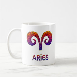 Vibrant Colorful Aries Zodiac Sign Astrology Coffe コーヒーマグカップ