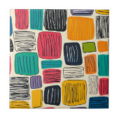 Vibrant Colorful Box Pattern (2) タイル (正面)