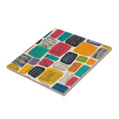 Vibrant Colorful Box Pattern (2) タイル (側面)