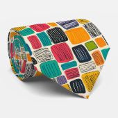 Vibrant Colorful Box Pattern (2) ネクタイ (ロール)