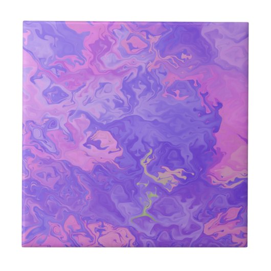 Vibrant Colorful painted ink fluid watercolor タイル (正面)