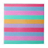 Vibrant Colorful Retro Stripes タイル (正面)