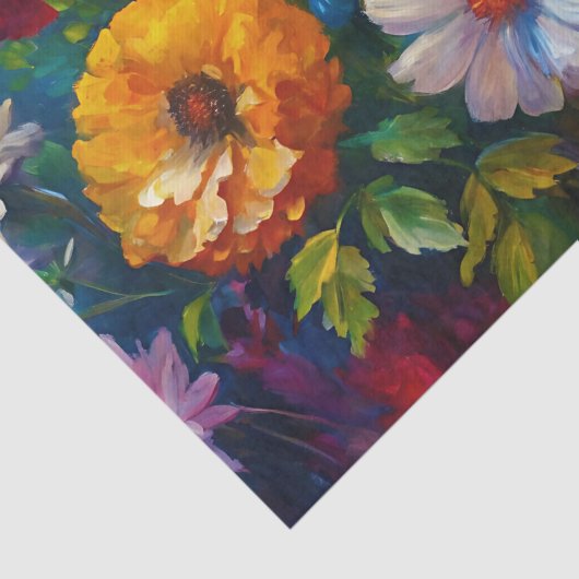 Vibrant Colorful Spring Flowers Decoupage 薄葉紙 (詳細)