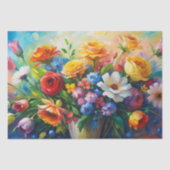Vibrant Colorful Spring Flowers Decoupage 薄葉紙 (正面)