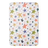 Vibrant Colorful Star Pattern  バスマット (正面縦)