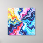 Vibrant Colorful Swirl Abstraction キャンバスプリント (正面)