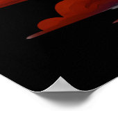 Vibrant Colorful Wolf Art Poster ポスター (角)