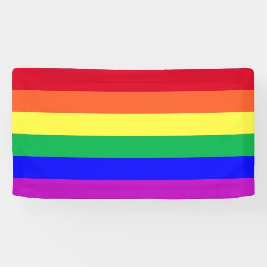 Vibrant Colors LGBT LGBTQ+ Gay Pride Rainbow Flag 横断幕 (横)