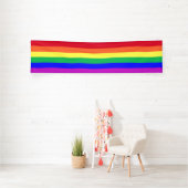 Vibrant Colors LGBTQ Pride Rainbow Stripes Party 横断幕 (インサイチュ)