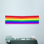 Vibrant Colors LGBTQ Pride Rainbow Stripes Party 横断幕 (トレードショー)