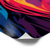 Vibrant colors of lion art ポスター (コーナー)