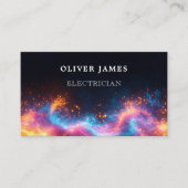 Vibrant Colourful Sparks Electrician and Engineer 名刺 (正面)