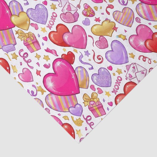 Vibrant Confetti Hearts  薄葉紙 (詳細)