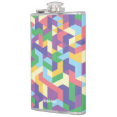 Vibrant Contemporary Geometric Pattern With Name フラスク (左)