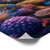 Vibrant Coral Reef with Vivid Clownfish ポスター (角)