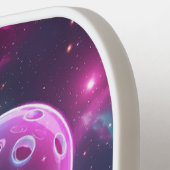 Vibrant Cosmic Galaxy Nebula Glowing  ピックルボールラケット (左詳細)