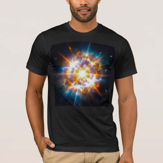 Vibrant Cosmic Supernova Space Explosion Graphic Tシャツ (正面)