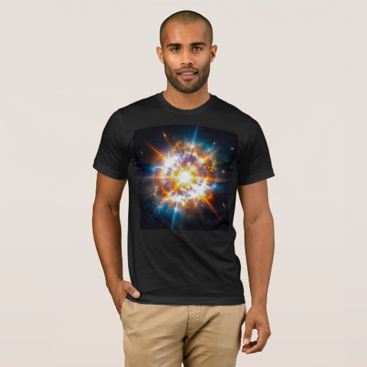 Vibrant Cosmic Supernova Space Explosion Graphic Tシャツ (正面フル)