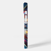 Vibrant Crystal Burst Phone Case Abstract Geometri Case-Mate iPhoneケース (裏面 / 左)