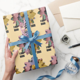 Vibrant Cut Bunny & Easter Eggs  Wrapping Paper ラッピングペーパー