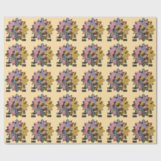 Vibrant Cut Bunny & Easter Eggs  Wrapping Paper ラッピングペーパー (フラット)