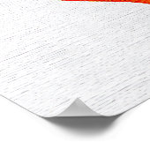 Vibrant Cyan Magenta Abstract Fluid Flowers ポスター (角)