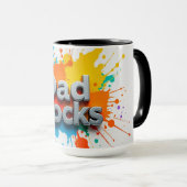 Vibrant Dad Rocks Splash コーヒーマグカップ（カスタマイズ可能) マグカップ (正面右)