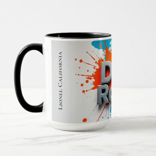 Vibrant Dad Rocks Splash Coffee Mug | Customizable マグカップ (左)