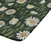 Vibrant Daisy Pattern with Lush Green Accents カッティングボード (角)