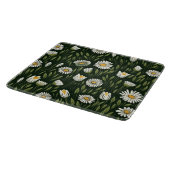 Vibrant Daisy Pattern with Lush Green Accents カッティングボード (角)
