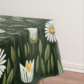 Vibrant Daisy Pattern with Lush Green Accents テーブルクロス (インサイチュ)