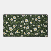 Vibrant Daisy Pattern with Lush Green Accents デスクマット (正面)