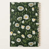 Vibrant Daisy Pattern with Lush Green Accents プランナー手帳 (裏面)